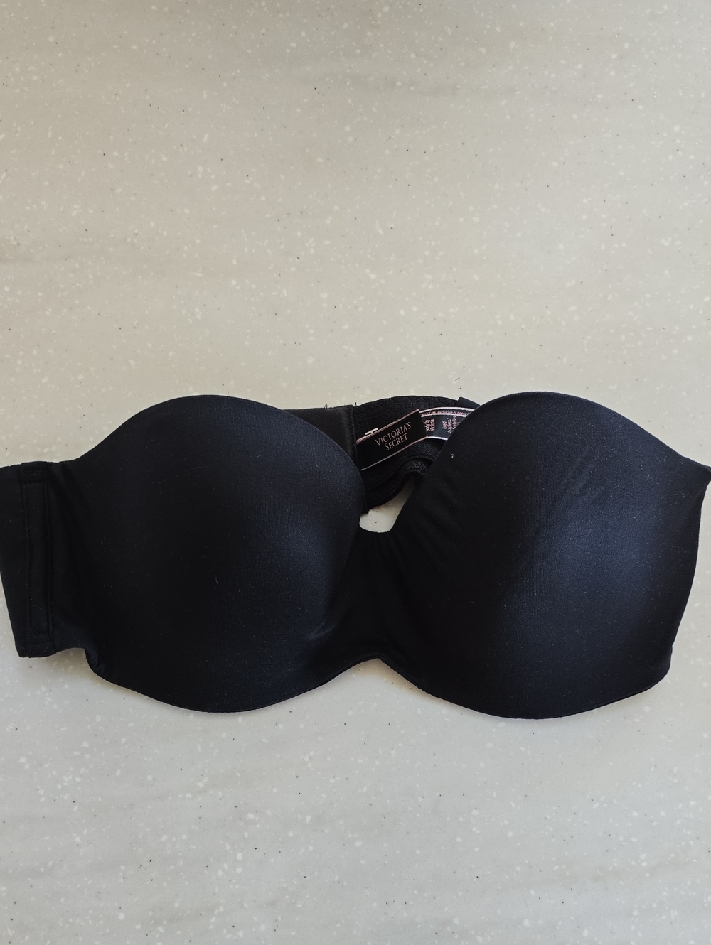 Victoria's Secret Black Lined Strapless Body By Victoria Bra Size 36C NO Strap